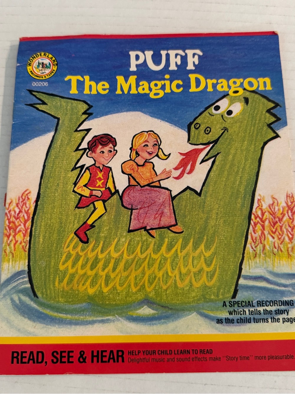 Vintage Puff the Magic Dragon Wonder Book Read Along *No Record or Tape*